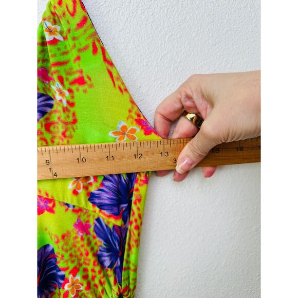 I AM GIA Green Floral Cutout Halter Keyhole Mini Dress Women’s S - Picture 11 of 12